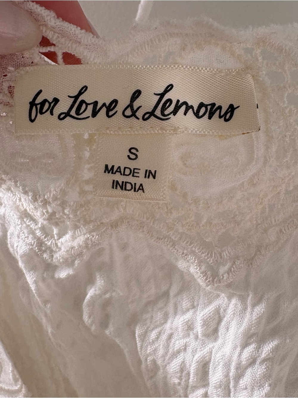 For Love & Lemons Ivory Lace Sweet Summer Top - Picture 5 of 7